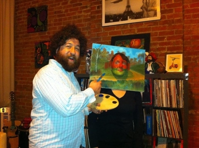 Bob Ross and his masterpiece