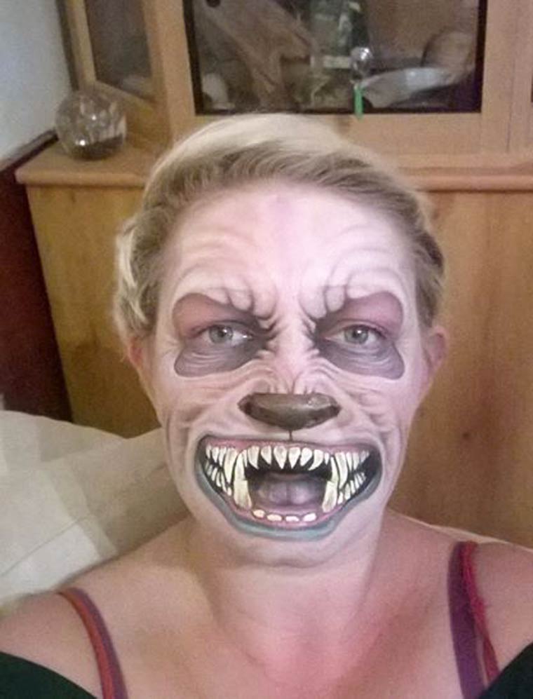 The Horrific Halloween Makeup Of Nikki Shelley