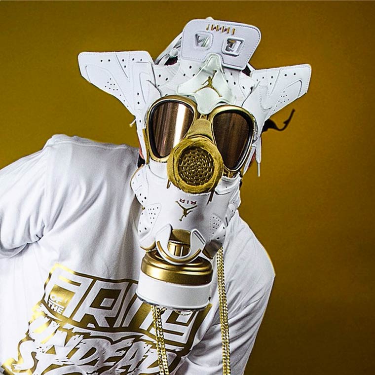 Sneakerhead - An artist transforms his sneakers into impressive masks