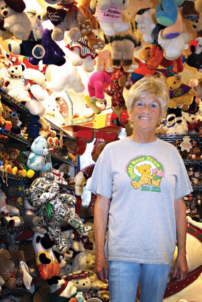 Teddy Bears - Jackie Miley from South Dakota had 7,106 different teddy bears in 2011 when she set the record. Now she is up to 7,790 and counting.