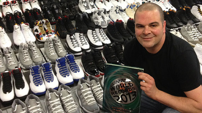 Sneakers - Jordan Michael Geller hold the record for the largest sneaker collection at 2,388 pairs. His shoezeum in Las Vegas has around 2,500 pairs now.
