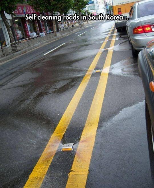 self cleaning streets in korea - 28298 Self cleaning roads in South Korea..
