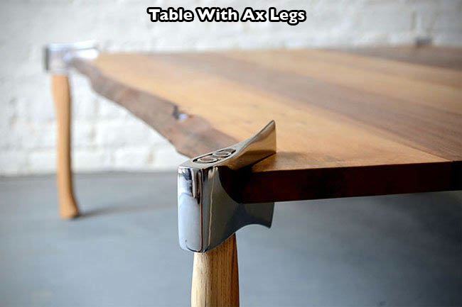axe table legs - Table With Ax Legs