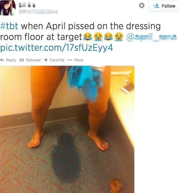 we have strayed so far from god - when April pissed on the dressing room floor at targeted a pic.twitter.com17sfUzEyy4 t7 RetweetFavorite ... More