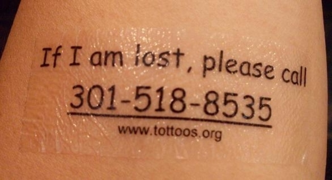Use temporary tattoos when you're going to a busy, public place for an outing.