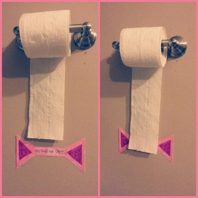 Put a sign below the toilet paper so they know how much is an appropriate amount to tear off.