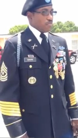 Fake SGM Gets Called Out By Marines At A Funeral. There are so many things wrong with his uniform... nothing is right... except the color of the fabric.
