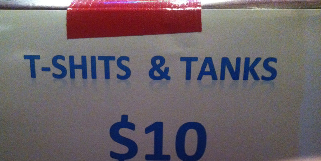 signage - TShits & Tanks $10