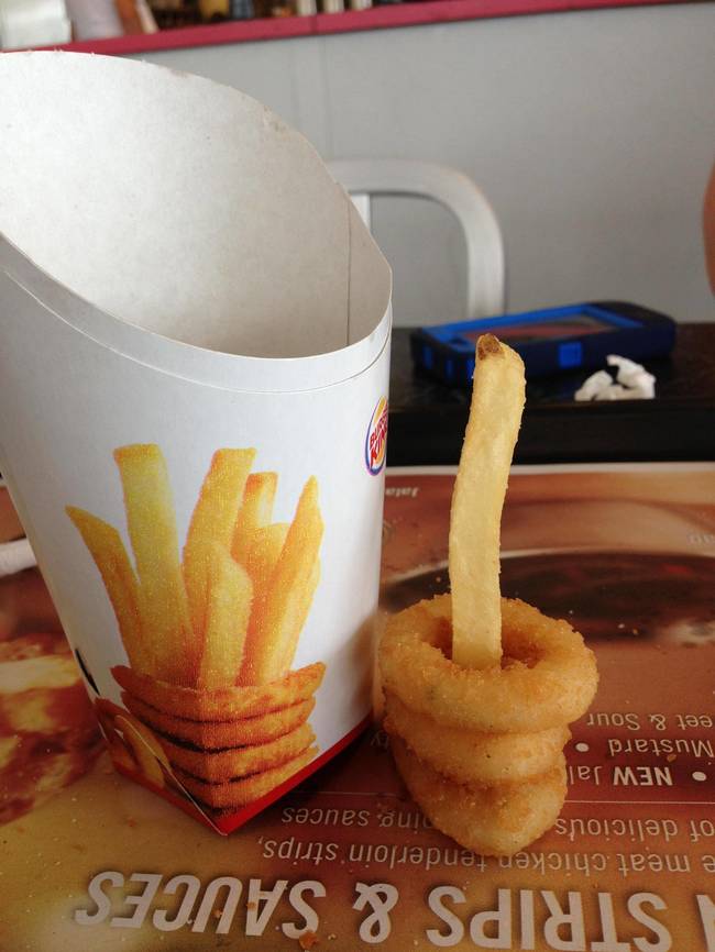 When this onion ring/fry combination didn't live up to expectations.
