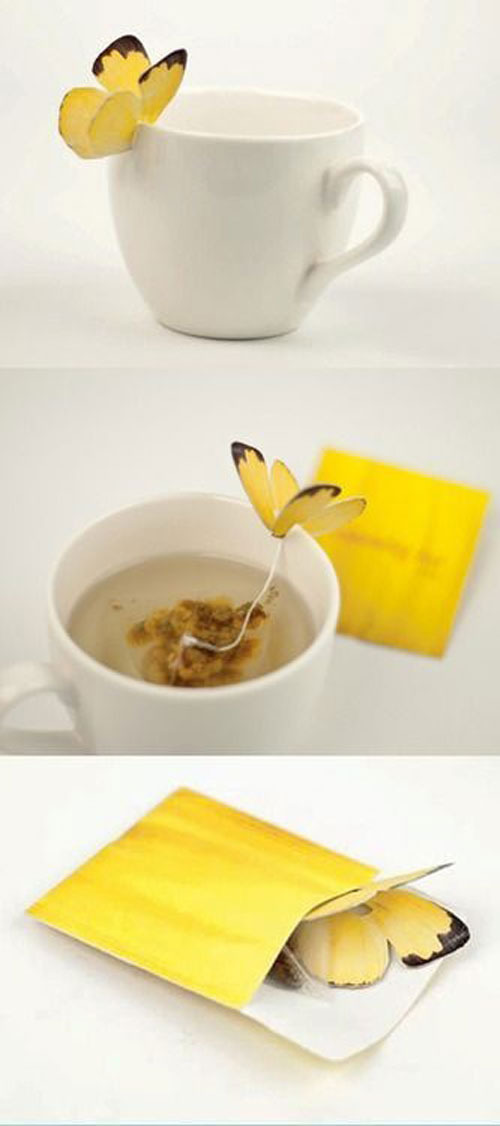 butterfly tea bag