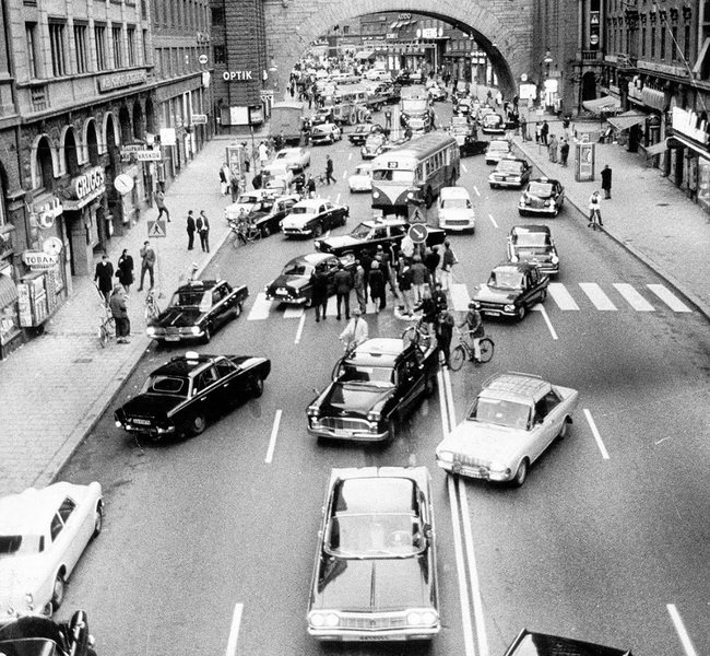 The day Sweden switched which side of the road they drive on. [1967]