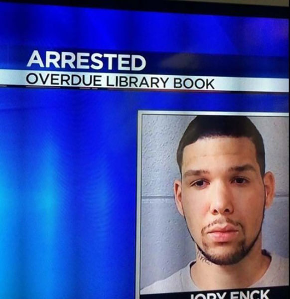 Book - Arrested Overdue Library Book JADVENCK_