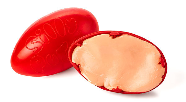 Silly Putty- During World War II, the United States government needed rubber for airplane tires, boots for soldiers, and the like. James Wright, an engineer at General Electric, was trying to make a rubber substitute out of silicon, since it was a widely available material.

Wright added boric acid to the substance during a test on silicon oil, but the result was a gooey, bouncy mess that the government had no interest in using.

Unemployed Peter Hodgson, however, saw an opportunity, borrowed $147 to buy the rights from GE and began producing the goo, which he renamed Silly Putty.

He packaged it in plastic eggs because it was close to Easter, and it quickly became one of America’s best-selling toys.