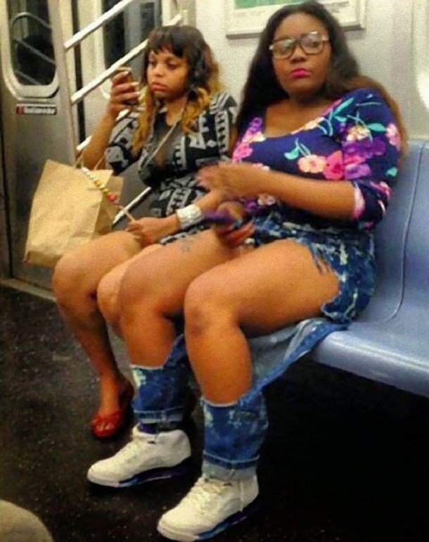 ripped jeans subway