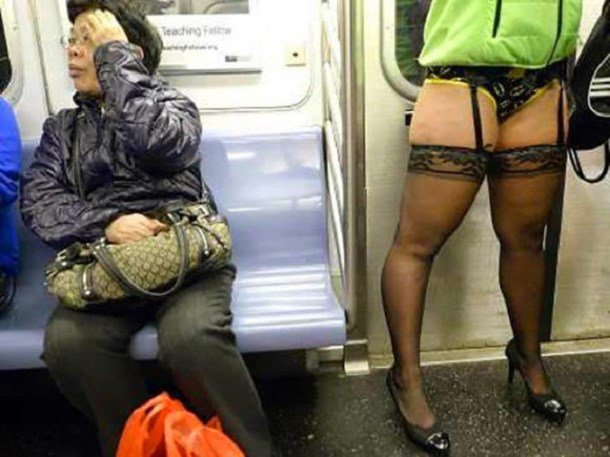 no pants subway ride stockings - Teaching