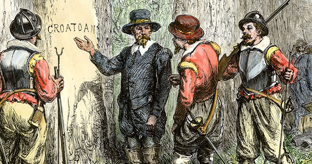 Roanoke Colony-
Who wasn’t fascinated by the Roanoke Colony when they learned about it in elementary school history class? An entire colony disappears after being left alone for three years with only a small clue, the word “Croatoan” carved into a tree.