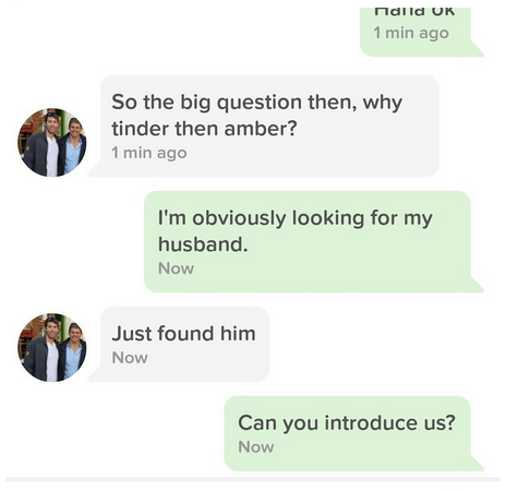 trolling creepy guys - Maid Uk 1 min ago So the big question then, why tinder then amber? 1 min ago I'm obviously looking for my husband. Now Os Just found him Now Can you introduce us? Now