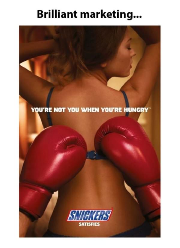boxing glove - Brilliant marketing... You'Re Not You When You'Re Hungry Snickers Satisfies