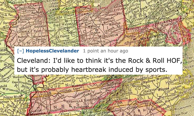 17 Cities Summed Up In A Single Depressing Sentence