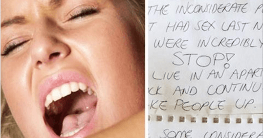 Neighbor Leaves Passive Aggressive Note About Loud Sex Gets