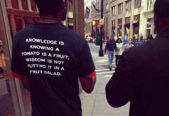 knowledge is knowing tomato is a fruit t shirt - Knowledge Is Knowing A Tomato Is A Fruit Wisdom Is Not Putt Ng It In A Fruit Salad.