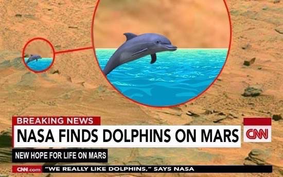 funny mars - Breaking News Nasa Finds Dolphins On Mars Can New Hope For Life On Mars C.com "We Really Dolphins." Says Nasa