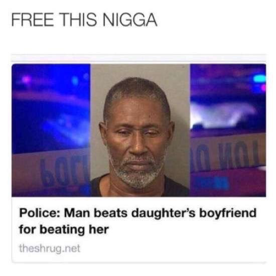 police beating black man meme - Free This Nigga Police Man beats daughter's boyfriend for beating her theshrug.net