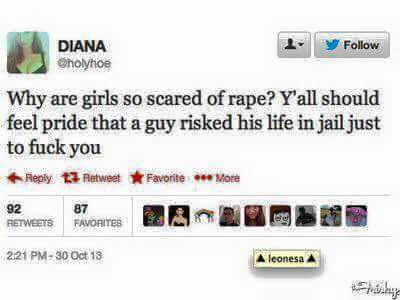 random pic multimedia - Diana 1 y Gholyhoe Why are girls so scared of rape? Y'all should feel pride that a guy risked his life in jail just to fuck you t7 Retweet Favorite More 87 92 Favorites 221 Pm 30 Oct 13 leonesa A