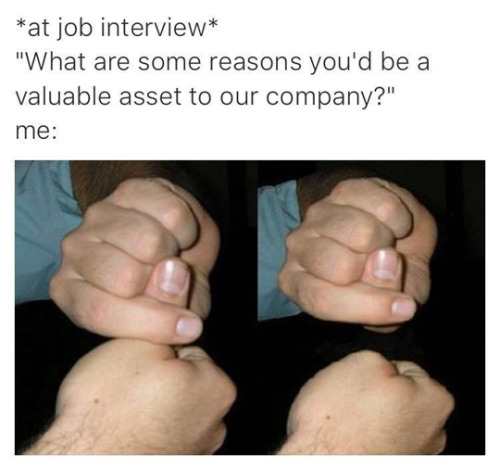 absolute madman - at job interview