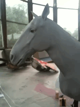 horse animatronic gif