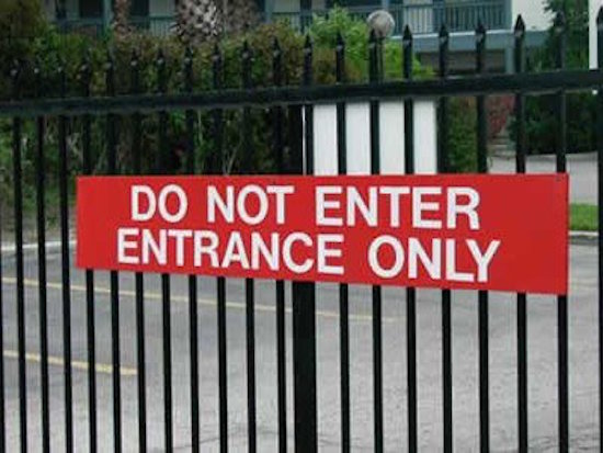 ben franklin bridge - Do Not Enter Entrance Only