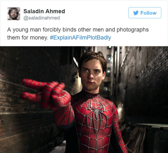 tobey maguire spiderman - Saladin Ahmed y A young man forcibly binds other men and photographs them for money.