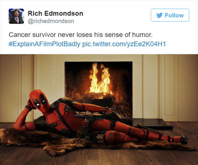 Rich Edmondson y Cancer survivor never loses his sense of humor. pic.twitter.comyzEe2K0411