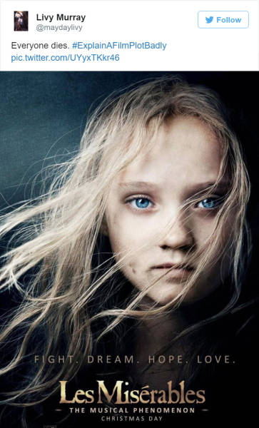 les miserables young cosette - Livy Murray maydaylivy Everyone dies. pic.twitter.comUYyxTKkr 46 Fight. Dream. Hope. Love. Les Misrables The Musical Phenomenon Christmas Day