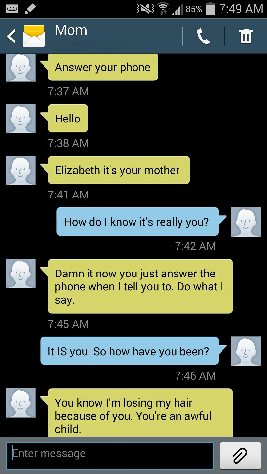 Woman Pranks Her Mother Via Text Message