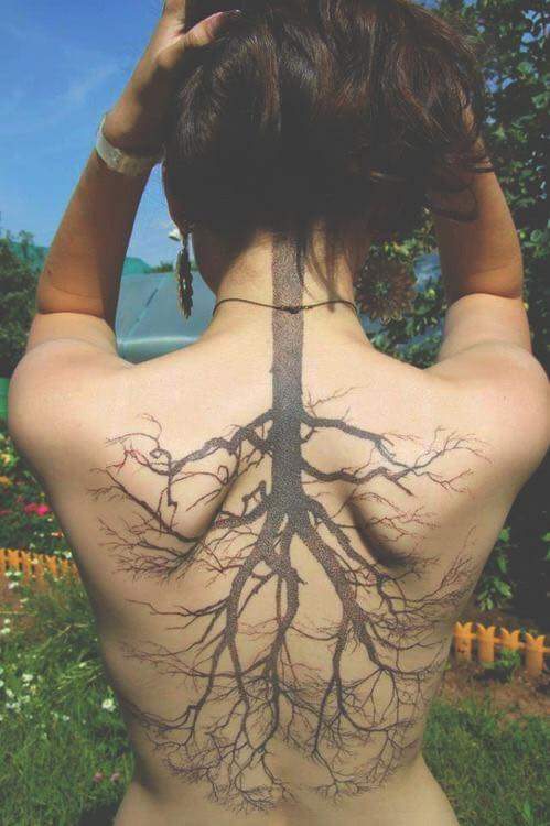 back tattoos tree