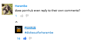 online advertising - Harambe does pornhub even to their own ? 1 Pornhub 11