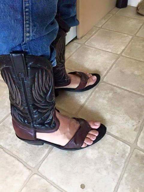 cowboy boot sandals