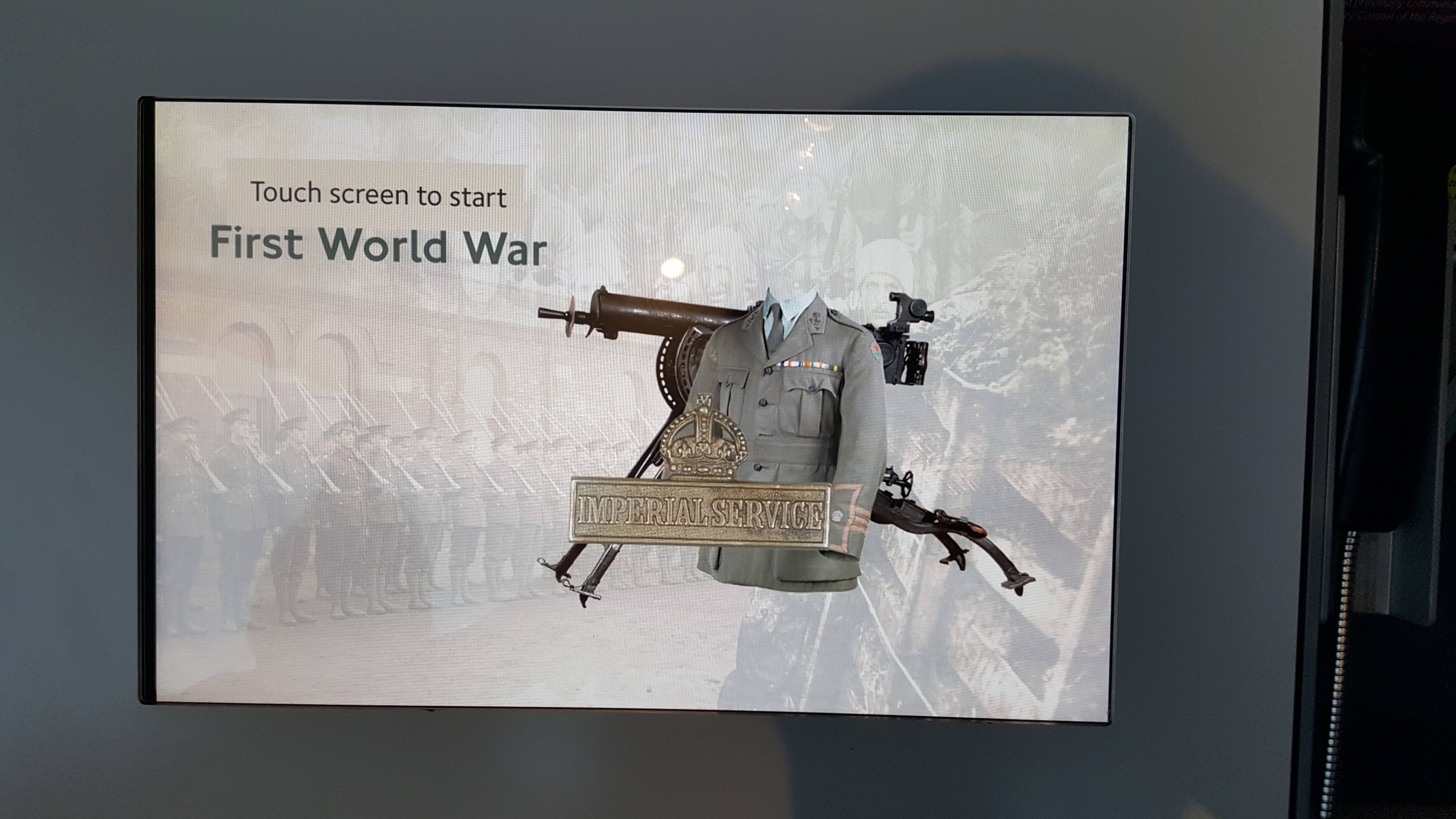Touch screen to start First World War