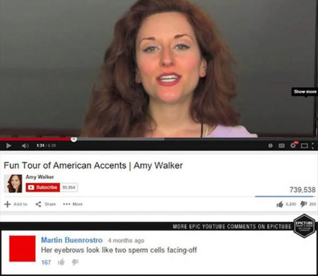most hilarious youtube comments - 131 Fun Tour of American Accents Amy Walker Amy Walker Subscribe 5.954 739,538 100