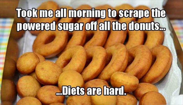 Doughnut - Took me all morning to scrape the powered sugar off all the donuts... 2024 ...Diets are hard.