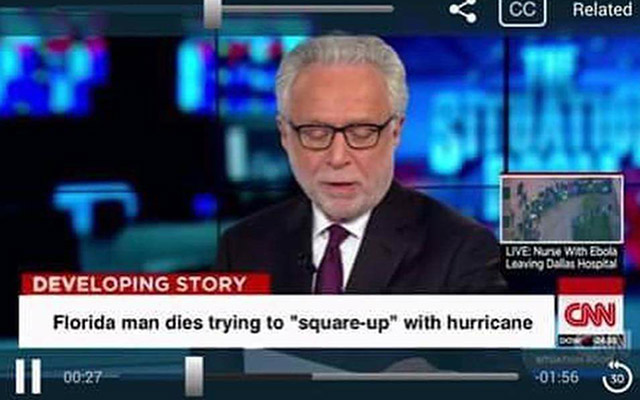 cnn breaking news live - Cc Related Uve Nune With Ebola Lering Dallas Hospel Developing Story Florida man dies trying to "squareup" with hurricane Cnn 130