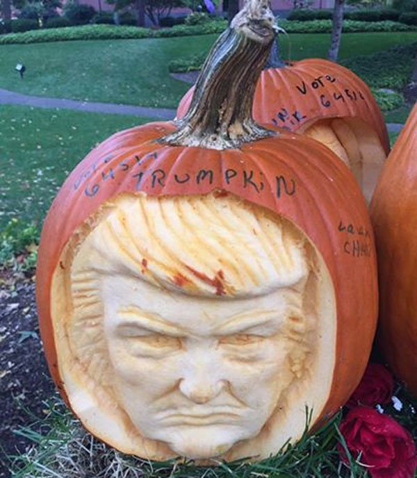 26 Trump Inspired Pumpkins That Will Make Halloween Great Again