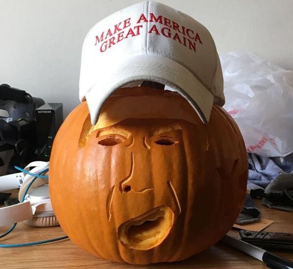 26 Trump Inspired Pumpkins That Will Make Halloween Great Again