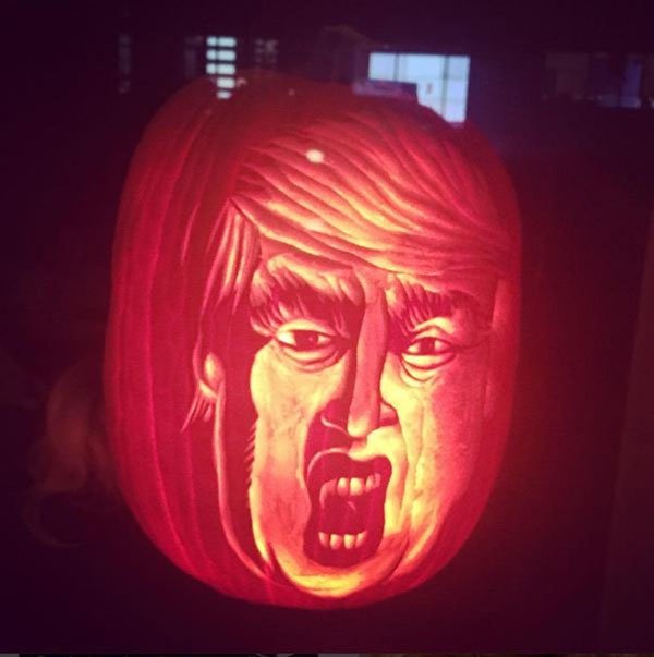 26 Trump Inspired Pumpkins That Will Make Halloween Great Again