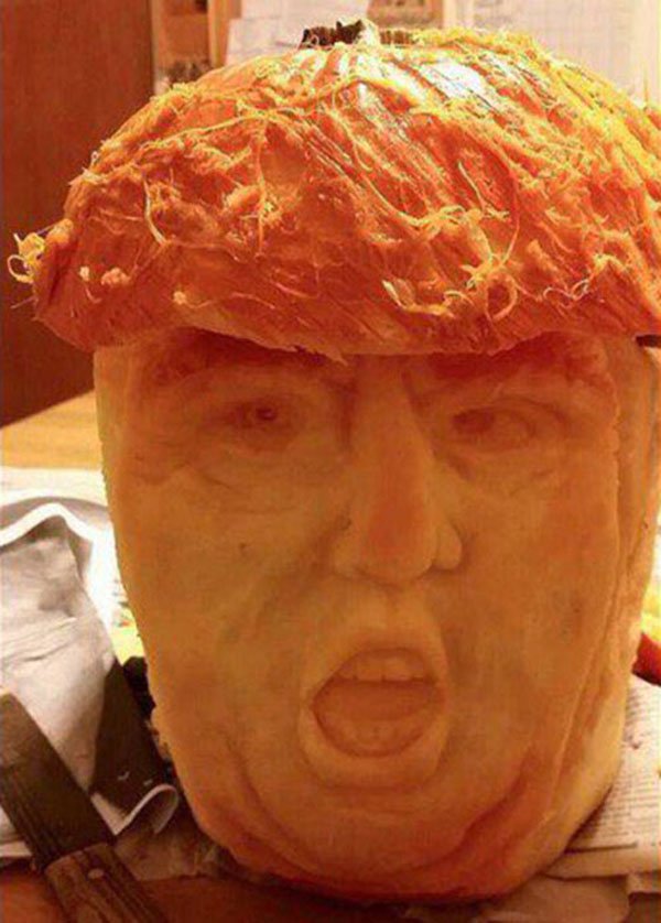 26 Trump Inspired Pumpkins That Will Make Halloween Great Again