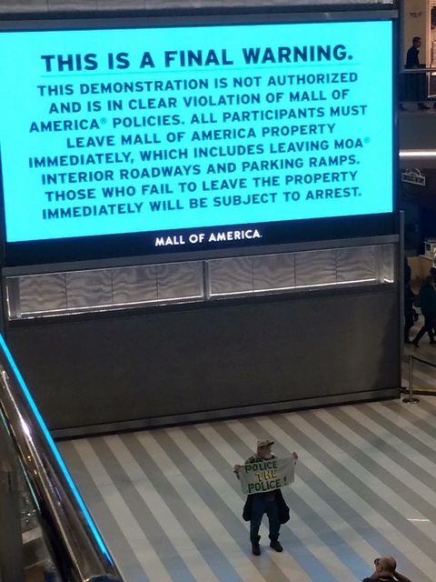 display device - This Is A Final Warning. This Demonstration Is Not Authorized And Is In Clear Violation Of Mall Of America Policies. All Participants Must Leave Mall Of America Property Immediately, Which Includes Leaving Moa Interior Roadways And Parkin
