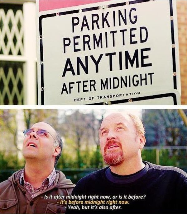 parking after midnight - Parking Permitted Anytime After Midnight Dept Of Transportation Is it after midnight right now, or is it before? It's before midnight right now. Yeah, but it's also after.