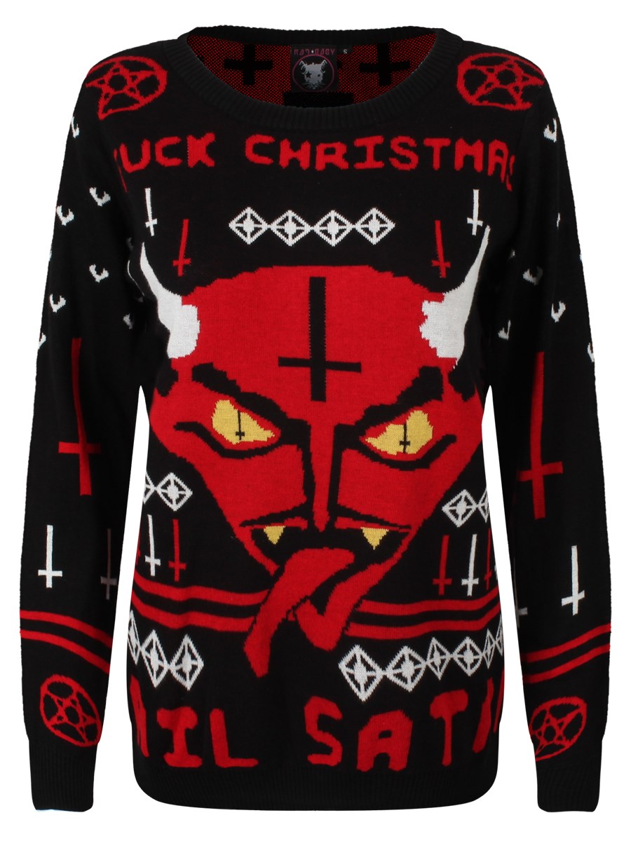 fuck christmas hail satan sweater - Uck Christma