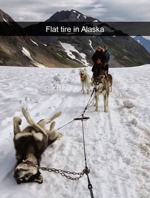 alaskan flat tire - Flat tire in Alaska Po093